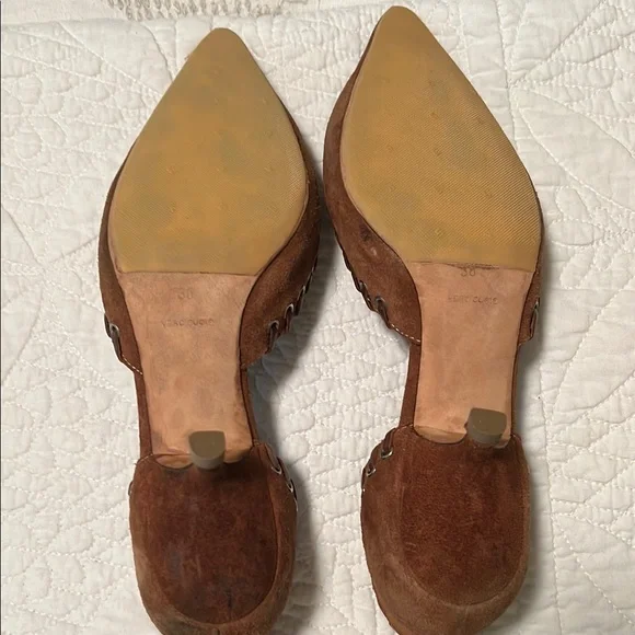 Brown Suede Women's Shoes - Picture 2 of 7